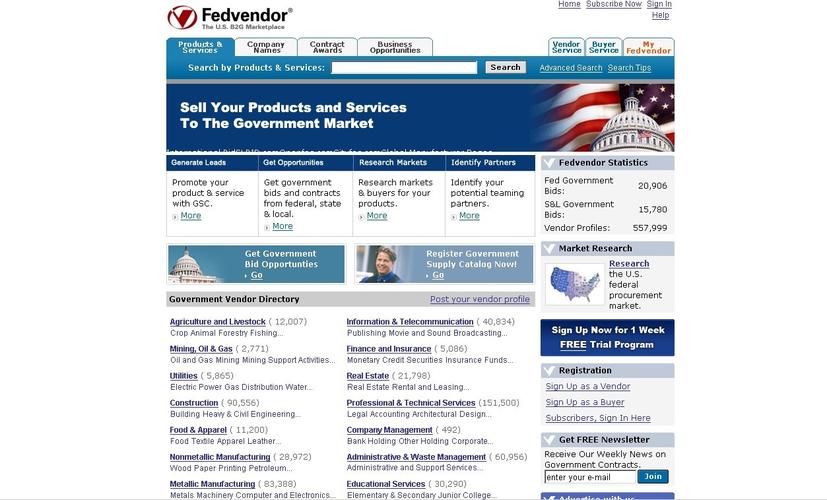 美国fedvendor外贸b2b网站